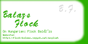 balazs flock business card